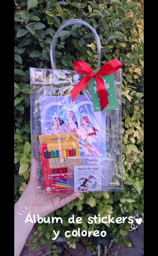 Álbum con stickers y colorear
